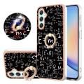 For Samsung Galaxy A24 Electroplating Dual-side IMD Phone Case with Ring Holder(Equation)