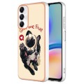 For Samsung Galaxy A05s Electroplating Dual-side IMD Phone Case with Ring Holder(Lucky Dog)