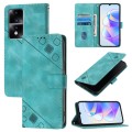 For Honor 80 GT Skin-feel Embossed Leather Phone Case(Green)