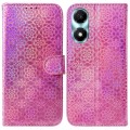 For Honor X5 Plus / Play 40C Colorful Magnetic Buckle Leather Phone Case(Pink)
