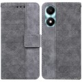 For Honor X5 Plus / Play 40C Geometric Embossed Leather Phone Case(Grey)