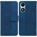 For Honor X5 Plus / Play 40C Geometric Embossed Leather Phone Case(Blue)