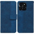 For Honor X6a Geometric Embossed Leather Phone Case(Blue)