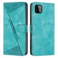 For Samsung Galaxy A22 5G Dream Triangle Leather Phone Case with Long Lanyard(Green)