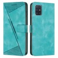 For Samsung Galaxy A51 5G Dream Triangle Leather Phone Case with Long Lanyard(Green)