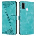 For Samsung Galaxy M30s / M21 Dream Triangle Leather Phone Case with Long Lanyard(Green)