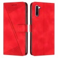 For Samsung Galaxy Note10 Dream Triangle Leather Phone Case with Long Lanyard(Red)