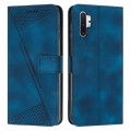 For Samsung Galaxy Note10+ Dream Triangle Leather Phone Case with Long Lanyard(Blue)