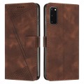 For Samsung Galaxy S20 Dream Triangle Leather Phone Case with Long Lanyard(Brown)