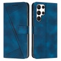 For Samsung Galaxy S23 Ultra 5G Dream Triangle Leather Phone Case with Long Lanyard(Blue)