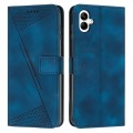 For Samsung Galaxy A05 Dream Triangle Leather Phone Case with Long Lanyard(Blue)