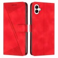 For Samsung Galaxy A05 Dream Triangle Leather Phone Case with Long Lanyard(Red)