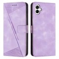 For Samsung Galaxy A05 Dream Triangle Leather Phone Case with Long Lanyard(Purple)