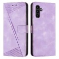 For Samsung Galaxy A05s Dream Triangle Leather Phone Case with Long Lanyard(Purple)