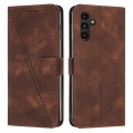 For Samsung Galaxy A05s Dream Triangle Leather Phone Case with Long Lanyard(Brown)