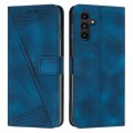 For Samsung Galaxy A15 Dream Triangle Leather Phone Case with Long Lanyard(Blue)