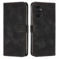 For Samsung Galaxy A15 Dream Triangle Leather Phone Case with Long Lanyard(Black)