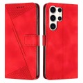 ForSamsung Galaxy S24 Ultra Dream Triangle Leather Phone Case with Long Lanyard(Red)