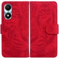 For Honor X5 Plus / Play 40C Tiger Embossing Pattern Flip Leather Phone Case(Red)