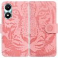 For Honor X5 Plus / Play 40C Tiger Embossing Pattern Flip Leather Phone Case(Pink)
