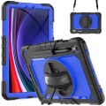 For Samsung Galaxy Tab S9 / S8 / S7 Silicone + PC Tablet Case(Black+Dark Blue)