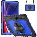 For Samsung Galaxy Tab S9+ / S8+ Silicone + PC Tablet Case(Black+Dark Blue)