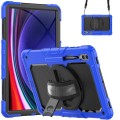For Samsung Galaxy Tab S9 Ultra / S8 Ultra Silicone + PC Tablet Case(Dark Blue+Black)