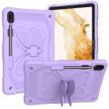 For Samsung Galaxy Tab S9 Butterfly Kickstand Heavy Duty Hard Rugged Tablet Case(Raro Purple)
