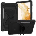 For Samsung Galaxy Tab S9 Butterfly Kickstand Heavy Duty Hard Rugged Tablet Case(Black)