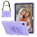 For Samsung Galaxy Tab A9+ Butterfly Kickstand Heavy Duty Hard Rugged Tablet Case(Raro Purple)