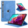 For Lenovo Tab P12 / Xiaoxin Pad Pro 12.7 Tree Life Embossed Rotation Leather Tablet Case(Blue)