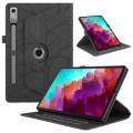 For Lenovo Tab P12 / Xiaoxin Pad Pro 12.7 Tree Life Embossed Rotation Leather Tablet Case(Black)