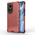 For OPPO Reno10 Global / 10 Pro Global  Honeycomb Shockproof Phone Case(Red)