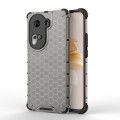 For OPPO Reno11 Global Honeycomb Shockproof Phone Case(Black)