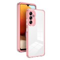 For Samsung Galaxy A25 5G 3 in 1 Clear TPU Color PC Frame Phone Case(Pink)