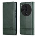 For OPPO Find X7 AZNS Magnetic Calf Texture Flip Leather Phone Case(Dark Green)