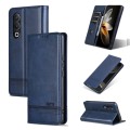 For OPPO K12 AZNS Magnetic Calf Texture Flip Leather Phone Case(Dark Blue)