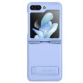 For Samsung Galaxy Z Flip5 NILLKIN QIN Series Plain Leather Phone Case(Blue)