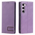 For Samsung Galaxy S23+ 5G TTUDRCH RFID Retro Texture Magnetic Leather Phone Case(Purple)