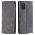 For Samsung Galaxy A51 / M40s 4G TTUDRCH RFID Retro Texture Magnetic Leather Phone Case(Grey)