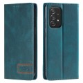 For Samsung Galaxy A52 5G / 4G TTUDRCH RFID Retro Texture Magnetic Leather Phone Case(Greem)