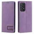 For Samsung Galaxy A52 5G / 4G TTUDRCH RFID Retro Texture Magnetic Leather Phone Case(Purple)