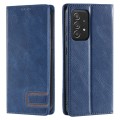 For Samsung Galaxy A72 5G / 4G TTUDRCH RFID Retro Texture Magnetic Leather Phone Case(Blue)