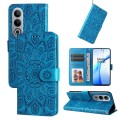 For OnePlus Ace 3V Embossed Sunflower Leather Phone Case(Blue)