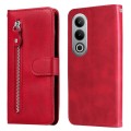 For OnePlus Ace 3V Fashion Calf Texture Zipper Leather Phone Case(Red)