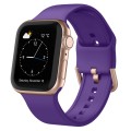 For Apple Watch Series 8 45mm Pin Buckle Silicone Watch Band(Purple)