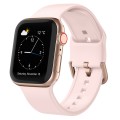 For Apple Watch Series 8 45mm Pin Buckle Silicone Watch Band(Pink Sand)