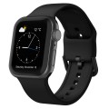 For Apple Watch Series 8 45mm Pin Buckle Silicone Watch Band(Black)
