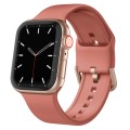 For Apple Watch Series 8 45mm Pin Buckle Silicone Watch Band(Coral)