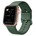 For Apple Watch Series 7 45mm Pin Buckle Silicone Watch Band(Clover)